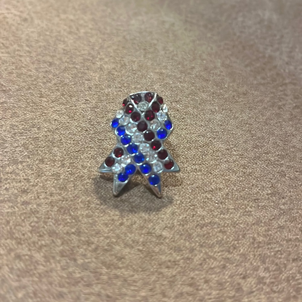 Red, White and Blue Ribbon Pin